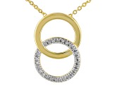 White Diamond Accent 18k Yellow Gold Over Sterling Silver Intertwining Circle Pendant With 18" Chain