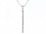 White Diamond Rhodium Over Sterling Silver Pendant With 18" Chain 0.20ctw