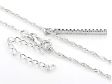 White Diamond Rhodium Over Sterling Silver Pendant With 18" Chain 0.20ctw