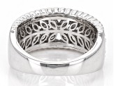 White Diamond Rhodium Over Sterling Silver Band Ring 0.75ctw