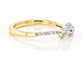 White Diamond 14k Yellow Gold Over Sterling Silver Knot Ring 0.17ctw