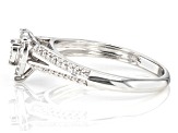 White Diamond Rhodium Over Sterling Silver Promise Ring 0.10ctw