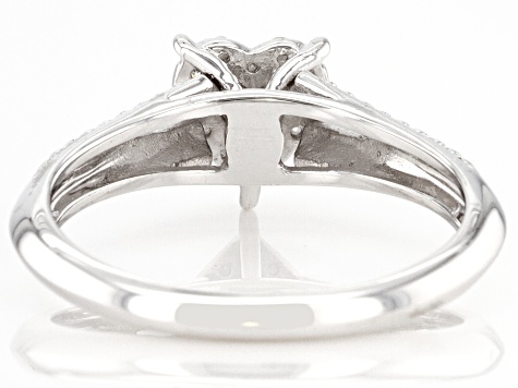 White Diamond Rhodium Over Sterling Silver Promise Ring 0.10ctw