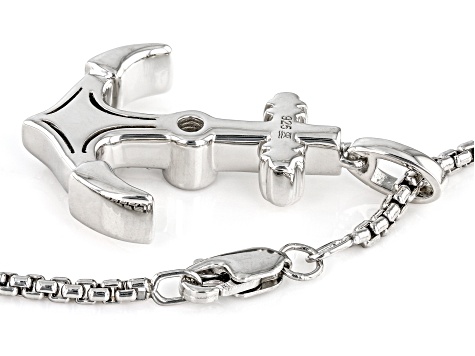 Buy Anchor Cord Bracelet Men's Bracelet Silver Anchor Charm Online in India  