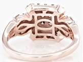 Champagne Diamond 18k Rose Gold Over Sterling Silver Cluster Ring 0.75ctw