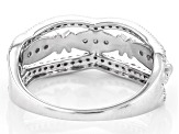 White Diamond Rhodium Over Sterling Silver Band Ring 0.33ctw