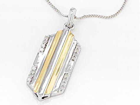 14K Solid Yellow Gold Mens Diamond Dog Tag Pendant 1.50 Ctw