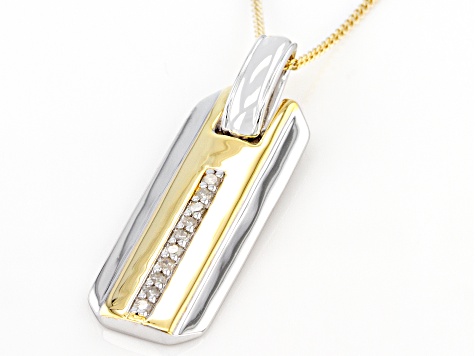 14K Solid White Gold Mens Diamond Dog Tag Pendant 6.60 Ctw – Avianne  Jewelers