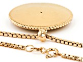 Black Diamond 14k Yellow Gold Over Sterling Silver Mens Compass Pendant 0.25ctw
