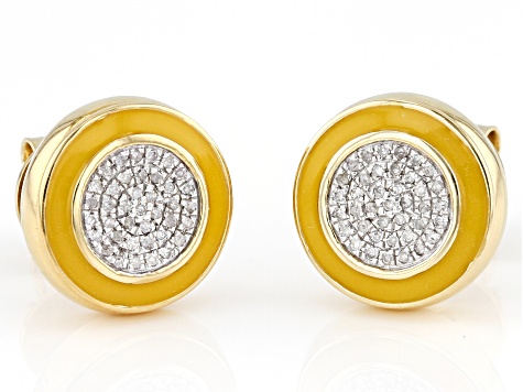 Silicone Slider Earring Backs (Disk) 14K Yellow Gold (Pair)