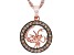 Champagne Diamond 14k Rose Gold Over Sterling Silver Scorpio Pendant With 18" Singapore Chain .25ctw
