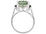 Green Prasiolite Sterling Silver Ring 5.55ctw