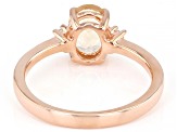 Peach Morganite 18k Rose Gold Over Sterling Silver Ring 1.04ctw