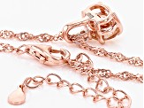 Peach Morganite 18k Rose Gold Over Sterling Silver Pendant With Chain 0.99ctw