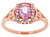 Kunzite 18k Rose Gold Over Sterling Silver Ring 1.09ctw