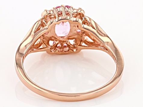 Kunzite 18k Rose Gold Over Sterling Silver Ring 1.09ctw