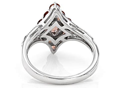 Andalusite Rhodium Over Sterling Silver Ring 1.54ctw