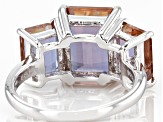 Zandrite® Rhodium Over Sterling Silver Ring 6.80ctw