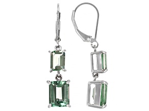 Zandrite® Rhodium Over Sterling Silver Dangle Earrings 5.95ctw