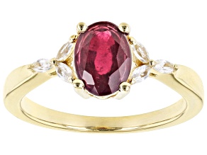 Red Mahaleo(R) Ruby 18K Yellow Gold Over Sterling Silver Ring 1.60ctw