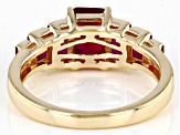 Red Lab Created Ruby 18K Yellow Gold Over Sterling Silver Ring 2.13ctw