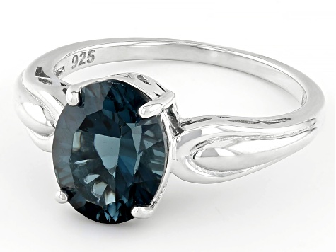 London Blue Topaz Rhodium Over Sterling Silver Ring 2.55ct London Blue Topaz Rhodium Over Sterling Silver Ring 2.55ct