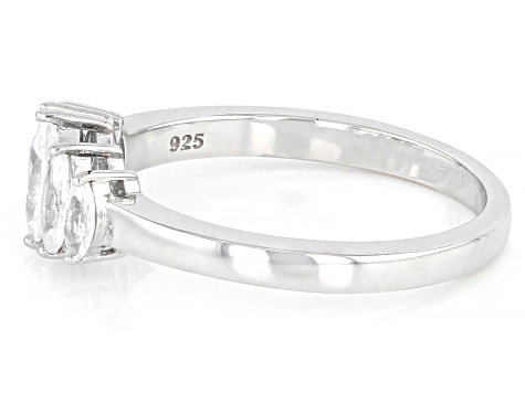 White Zircon Rhodium Over Sterling Silver Ring 0.91ctw