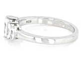White Zircon Rhodium Over Sterling Silver Ring 0.91ctw