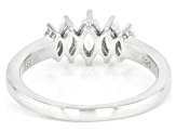 White Zircon Rhodium Over Sterling Silver Ring 0.91ctw