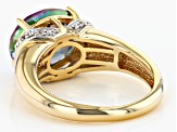 Multi-Color Quartz 18K Yellow Gold Over Sterling Silver Ring 4.09ctw