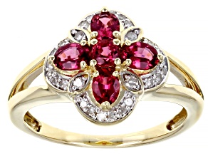 Red Spinel 10K Yellow Gold Ring 0.97ctw