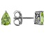 Green Manchurian Peridot(TM) Rhodium Over Sterling Silver Stud Earrings 1.20ctw