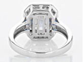 Blue Petalite Rhodium Over Sterling Silver Ring 1.99ctw