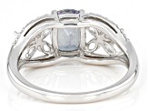 Blue Petalite Rhodium Over Sterling Silver Ring 1.61ctw