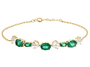 Green Apatite 10k Yellow Gold Bracelet 3.71ctw