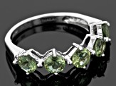 Green Apatite Sterling Silver Band Ring 2.08ctw