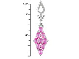 Pink Ceylon Sapphire Rhodium Over Silver Pendant With Chain