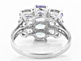 Blue Tanzanite Sterling Silver Ring 2.42ctw