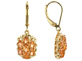 Mandarin Garnet 18K Yellow Gold Over Silver Earrings 2.50ctw