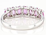 Pink Ceylon Sapphire Sterling Silver Band Ring 1.25ctw