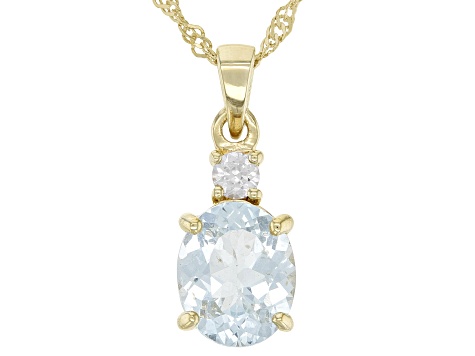 Cabo Delgado Apatite & Zircon 18K Yellow Gold Over Silver Pendant With 18" Chain 2.92ctw