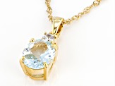 Cabo Delgado Apatite & Zircon 18K Yellow Gold Over Silver Pendant With 18" Chain 2.92ctw