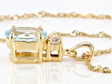 Cabo Delgado Apatite & Zircon 18K Yellow Gold Over Silver Pendant With 18" Chain 2.92ctw
