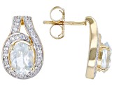 Blue Cabo Delgado Apatite 18K Yellow Gold Over Silver Earrings 2.36ctw