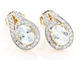 Blue Cabo Delgado Apatite 18K Yellow Gold Over Silver Earrings 2.36ctw