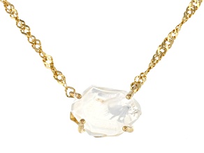 Herkimer Quartz 18k Yellow Gold Over Sterling Silver Necklace 2.25ct
