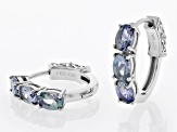 Ocean Tanzanite® Rhodium Over Silver Hoop Earrings 2.30ctw