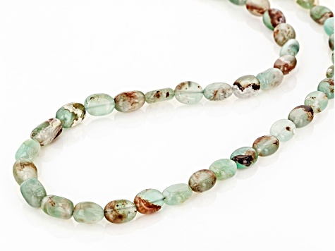 Aquaprase® Rhodium Over Silver Bead Strand Necklace