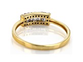 White Diamond 14k Yellow Gold Over Sterling Silver Band Ring .20ctw