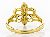 White Diamond Accent 14k Yellow Gold Over Sterling Silver Ring